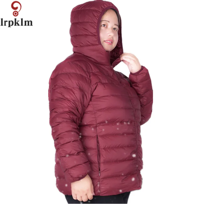 

2017 Winter Women Light Jacket Coat Slim Parkas Ladies Coat Short Hooded Plus Size 6 XL Ultra Light Outerwear LZ176