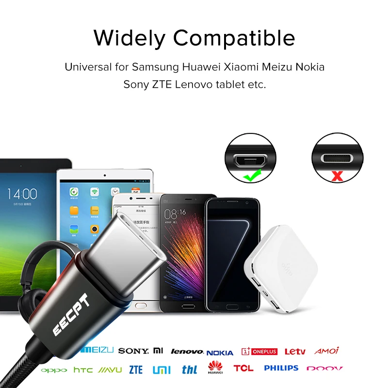 Eecpt, 5 шт в упаковке Тип usb C кабель для samsung S10 S9 Xiaomi Redmi Note 7 быстрой зарядки USB-C Зарядное устройство мобильного телефона USBC Тип-C кабель