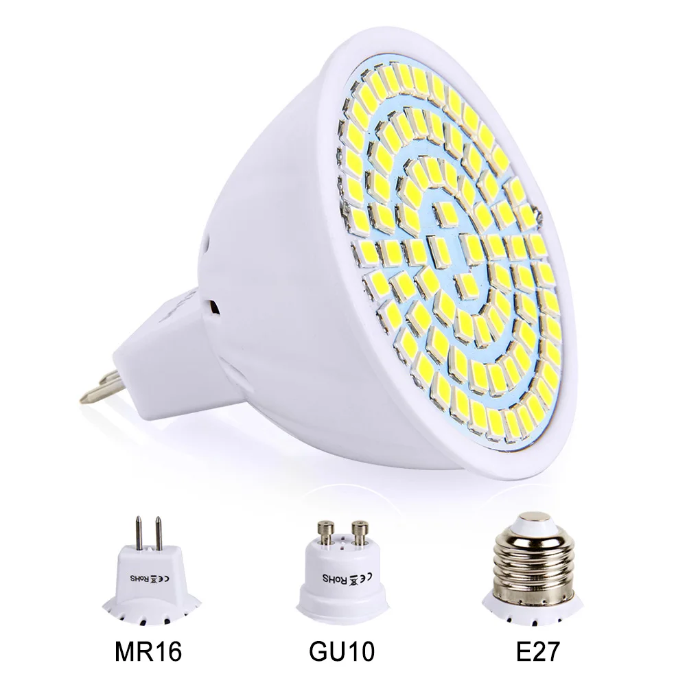 Goodland E27 Светодиодный светильник 220 в 240 В MR16 GU10 точечный 48 60 80 светодиодный s SMD 2835