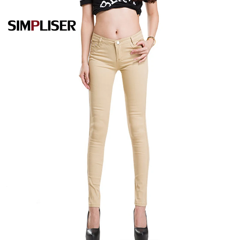 SIMPLISER Woman Jeans Pants Skinny Jeans Leggings Female Trousers 2018 Plus Size 24 Colors Ladies Basic Pencil Pants Black red SIMPLISER Woman Jeans Pants Skinny Jeans Leggings Female Trousers 2018 Plus Size 24 Colors Ladies Basic Pencil Pants Black red
