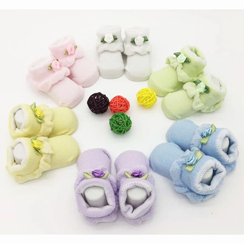 

Cute Flower Baby Sock Cotton Lace Infant Girls Socks Soft Warm Newborn Sock For Girls Spring Autumn 0-6 M Baby Girls Clothing