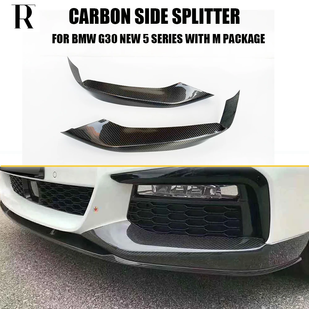 G30 Carbon Fiber Front Bumper Side Splitter Apron for BMW G30 New 5