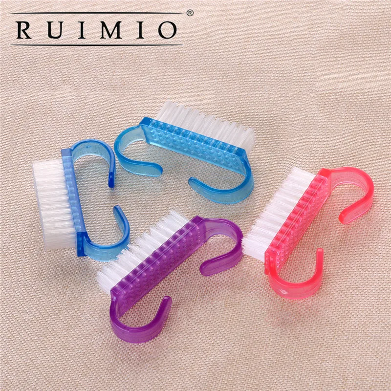 RUIMIO, 4 шт., ручка для чистки ногтей, щетка для чистки, инструмент для маникюра, педикюра, мягкие инструменты для удаления пыли, наборы для ухода за ногтями
