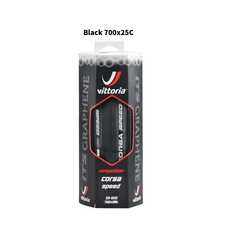 Vittoria Corsa speed G+ бескамерные 700C* 23C-25C(320TPI) шины для шоссейного велосипеда clincher, шины для велосипеда, подходят 700C chincher rim - Цвет: Black 700x25C