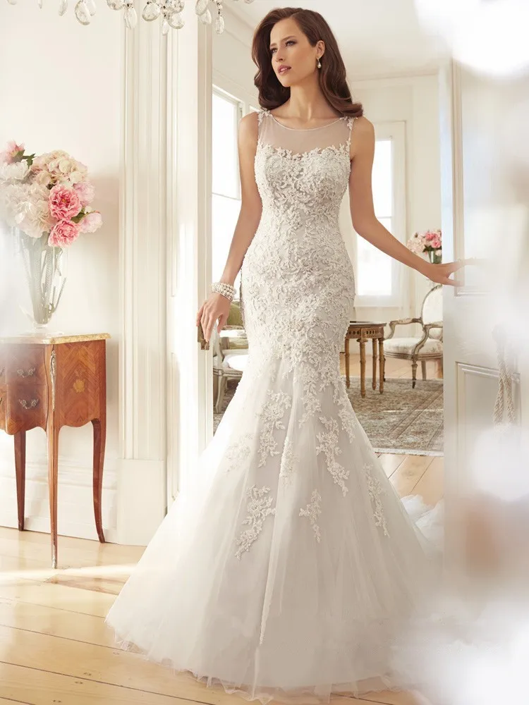 Vestido De Novia, дизайнерское кружевное свадебное платье русалки, на бретелях, прозрачное сзади, Vestido de Festa Longo, платья для матери невесты