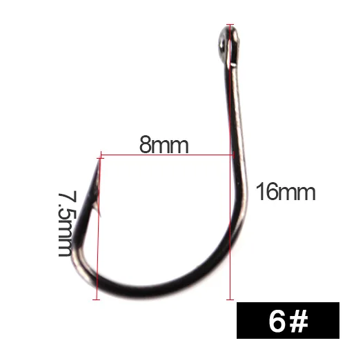 10 шт./лот высокоуглеродный рыболовный крючок Размер 3#-12# томару с глазом для ловли карпа, сома Anzol Peche Япония снасти рыболовный крючок - Цвет: size 6