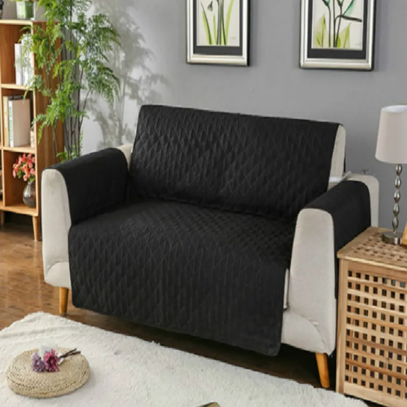 Elastic Band Sofa Cover For Pets Dogs Solid Couch