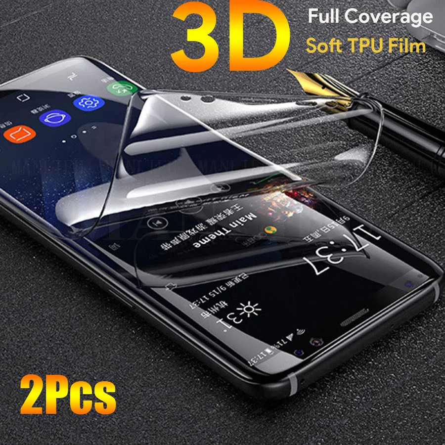

2Pcs 3D Silicone TPU Clear Film For Sony Xperia XZ2 Premium XZ XZ1 L2 Screen Protector Full Cover For Sony XZ1 Compact XA2 ULtra