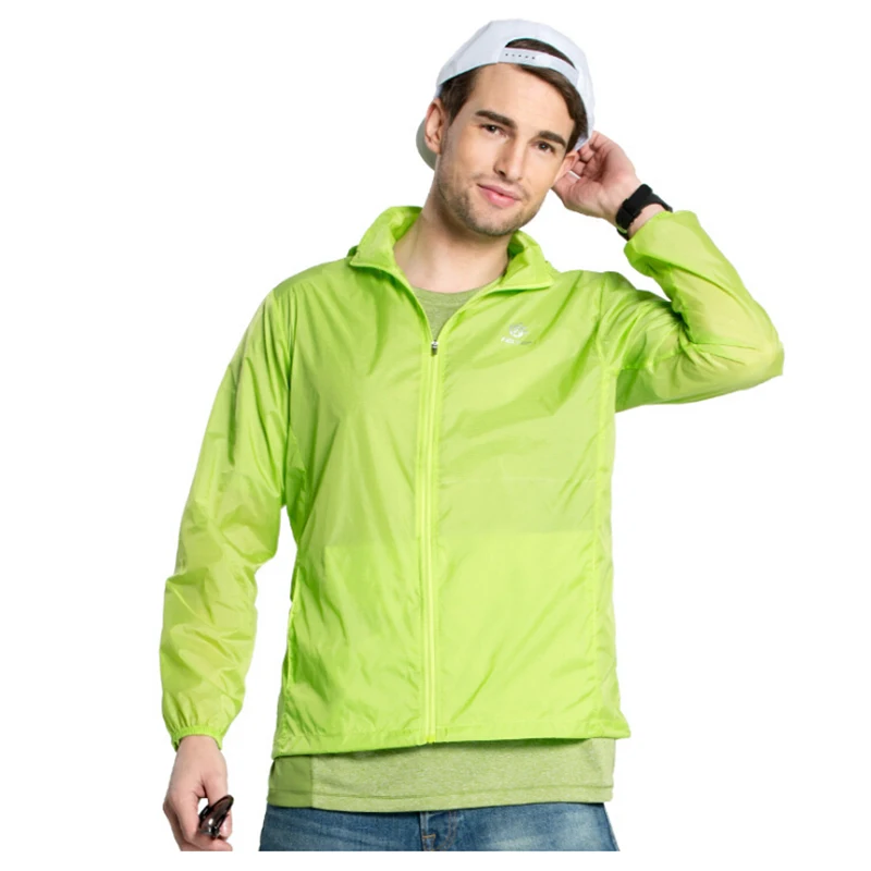 Light Green Мужская быстросохнущая дышащая УФ Водонепроницаемая флисовая Ультралегкая Солнцезащитная одежда(Королевский синий мужской - Цвет: Light Green