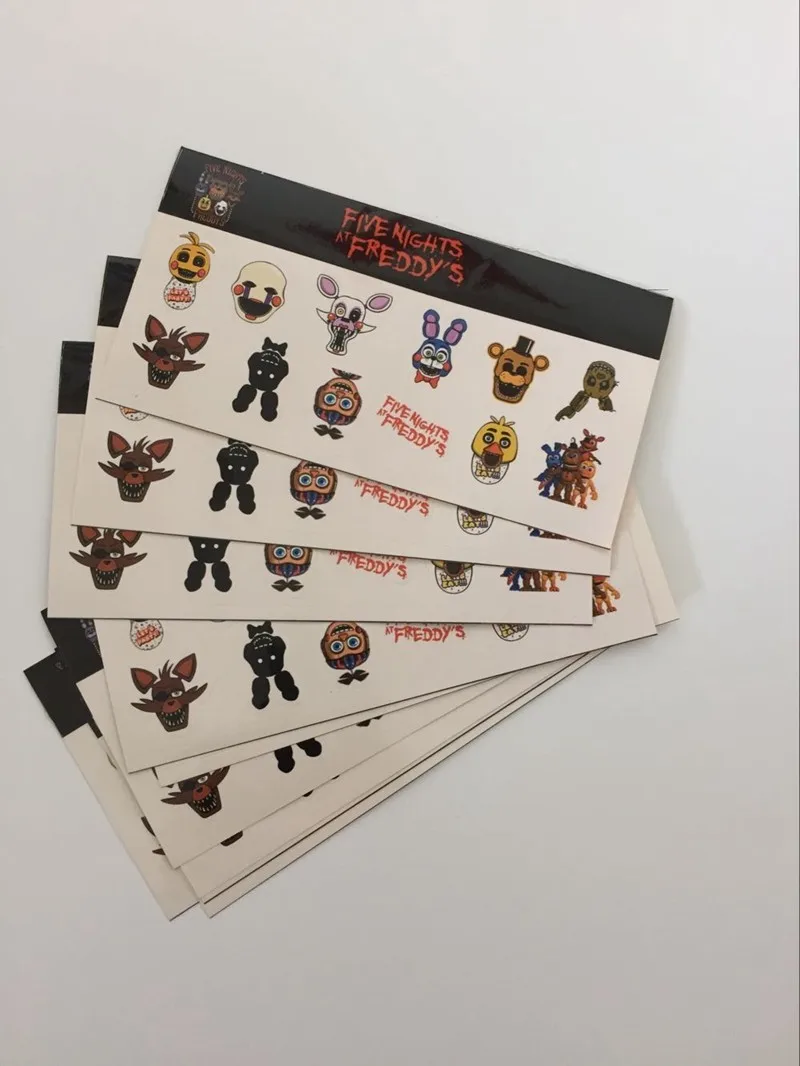 20 stickers Пять ночей у Фредди бумажный стаканчик, тарелка и тату наклейки воздушные шары браслет-игрушка на день рождения украшения игрушки - Цвет: 20 stickers
