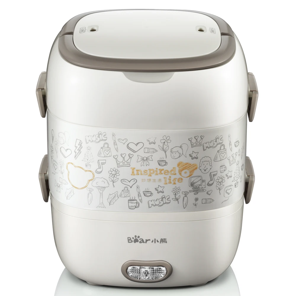 

220V 2L Multifunctional Electric Rice Cooker Stainless Steel Inner Electric Heating Lunch Box Double Cooking Box & Vacuum Pump