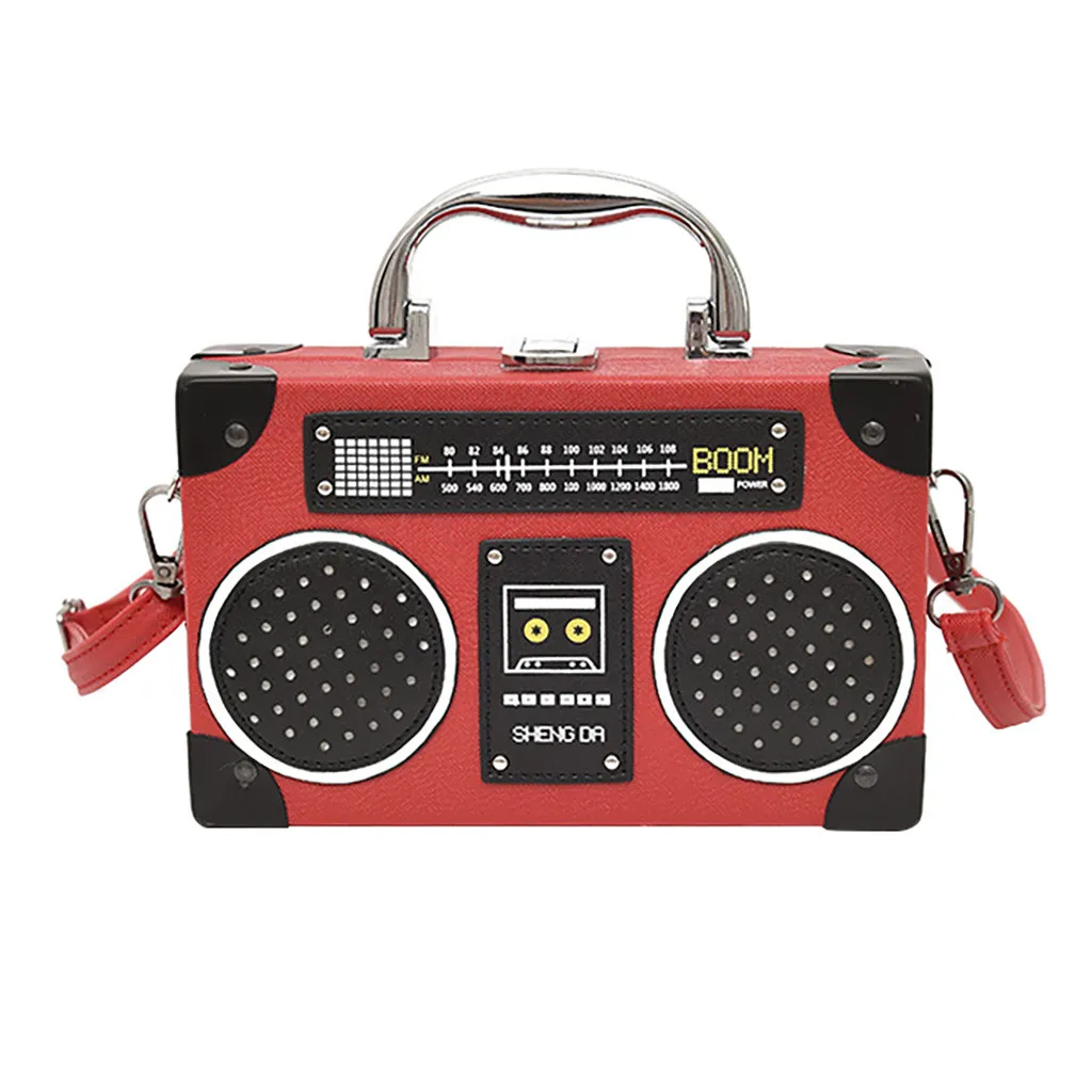 

Women Handbag Camera radio Pattern Handle Bags Leather Shoulder Bag Crossbody Box Bags Harajuku Kawaii Designer Bag Purse