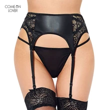 Comeonlover, сексуальные подвязки из искусственной кожи, пояс размера плюс, для чулок, jaelles Ligueros Sexis Para Mujer PT5118