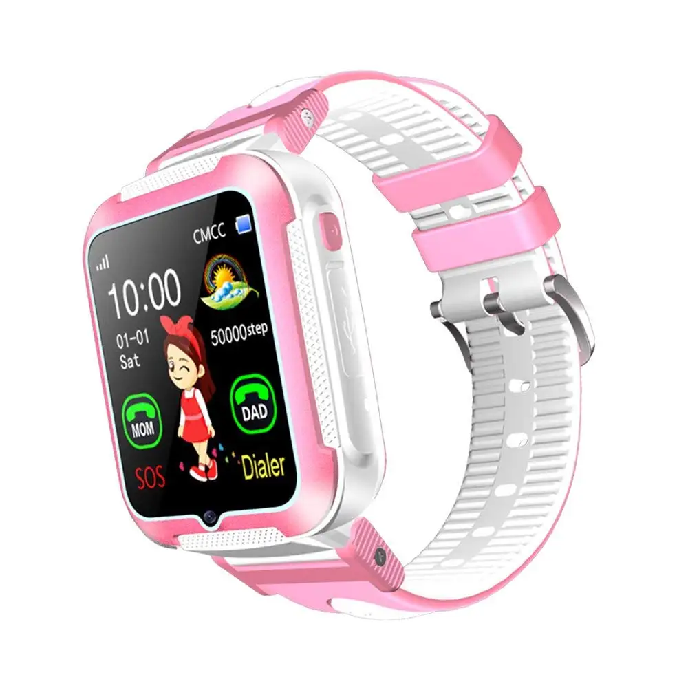 

Kids Phone Smart Watch Boy Girl Child Real-time GPS Tracker Parent Monitor Sleep Monitor Pedometer Support IOS Android Pink Blue