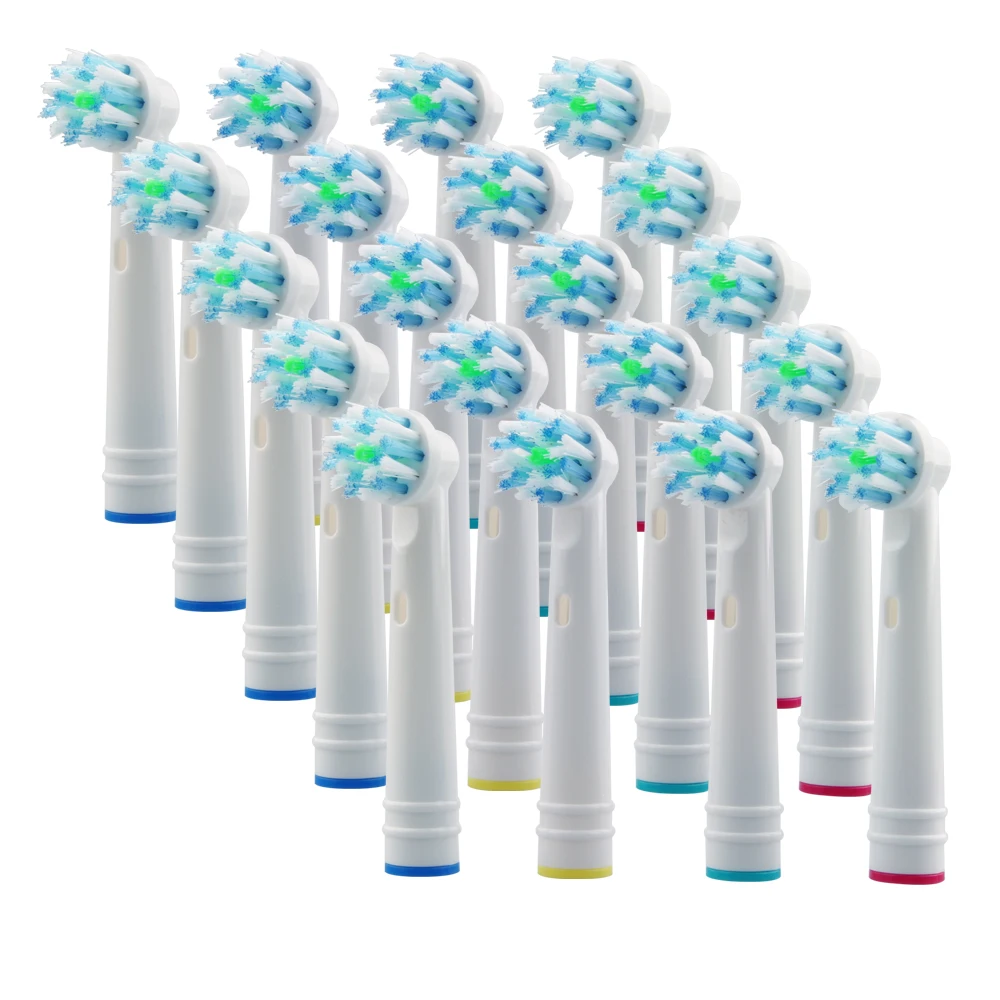 

Oral B Replacement Brush Heads- Pack of 20 Crossaction Oralb Braun Generic Electric Toothbrush Heads- Cross Action Toothbrushes