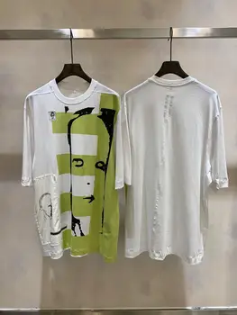 

19ss Owen seak Men T Shirt 100%Cotton Gothic Style Men's Clothing Tops Tees Summer Women Tees White T Shirt Size XL