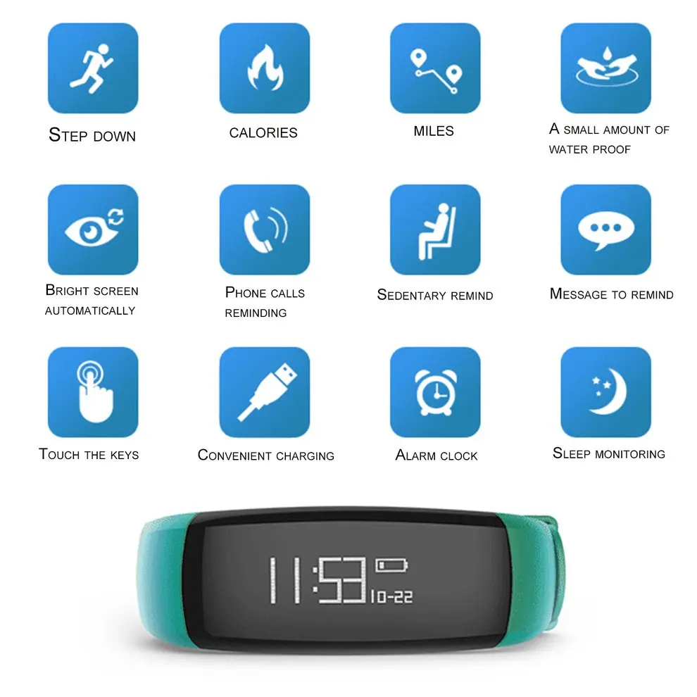

5PCSBluetooth Watchband Intelligent Digital Screen Wrist Watch Fashion Outdoor Sports Watches Health Monitor Call Reminder Watch
