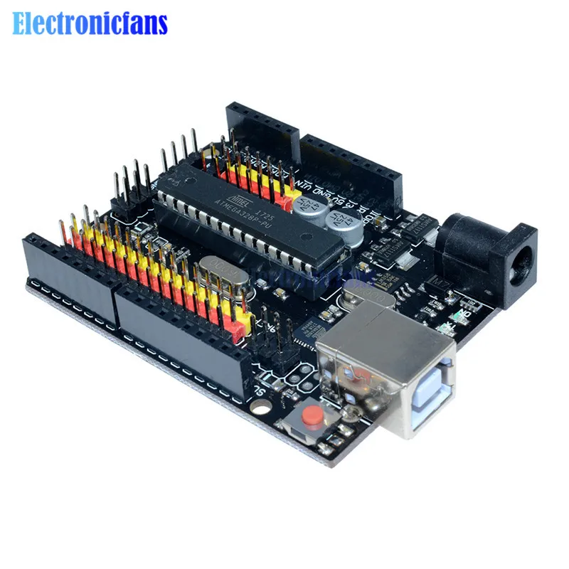 Многофункциональная макетная плата микроконтроллера для Arduino UNO R3 PLUS щит I/O Atmega328P