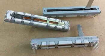 

[VK] Japan ALPS 60mm B20K B20KX2 6cm double B20K*2 axis shaft 15mm and 20mm mixer potentiometer switch