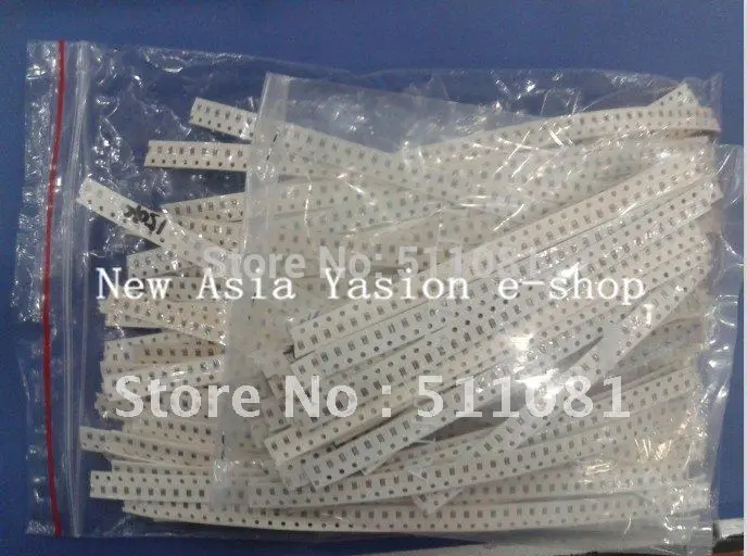 SMD 0805 50 значение резистора + 32 конденсатора комплект (0R 1K 2 K 4 7 10K 100K 22PF 100PF 220PF 330PF 1NF