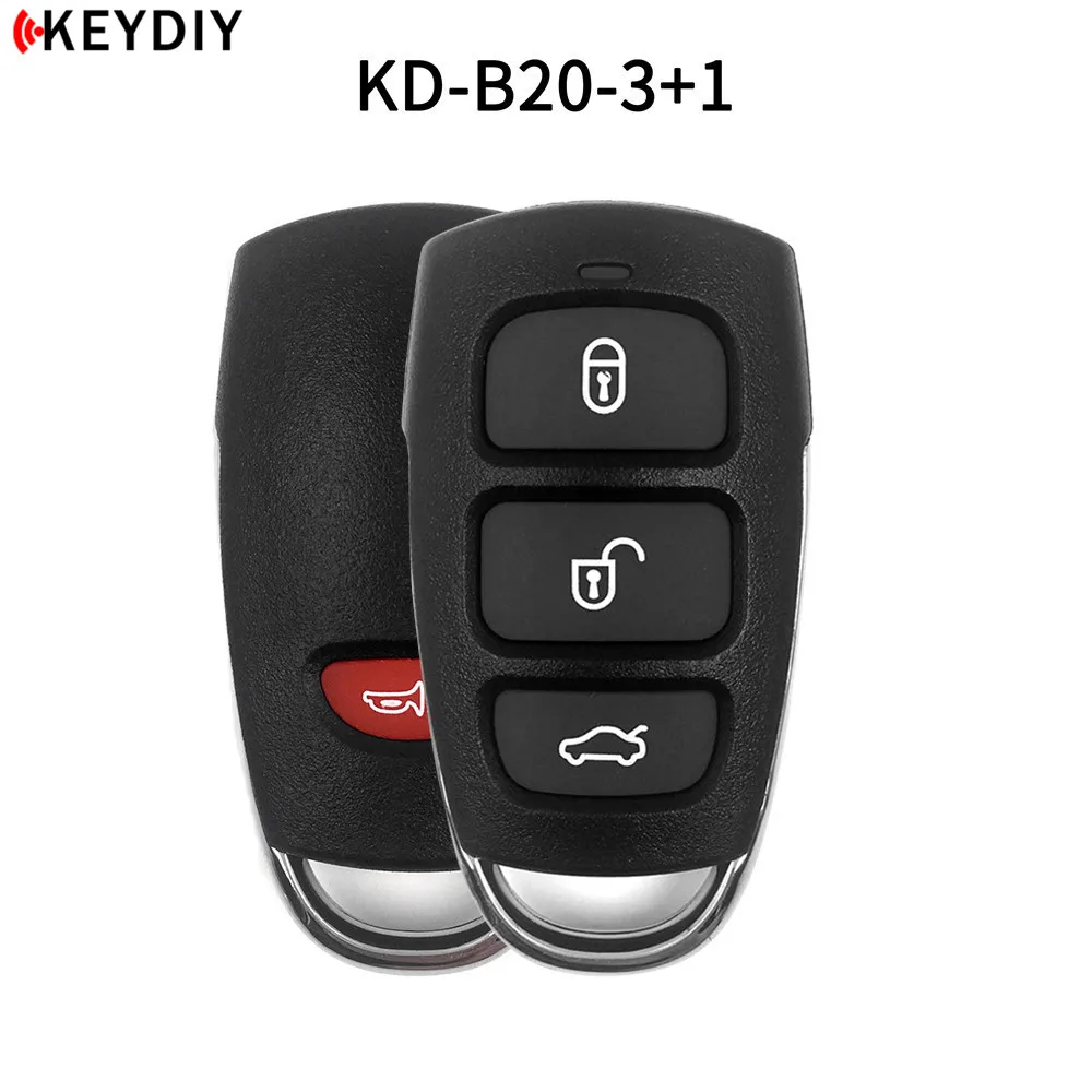 KEYDIY авто ключ для hyundai KD900/KD-X2/KD мини ключ программист серии B пульт дистанционного управления B20-3/4 - Количество кнопок: B20-4