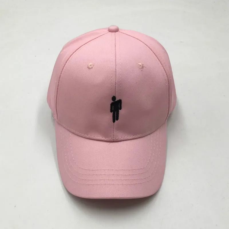 Billie Eilish Dad Hat, Женская хлопковая бейсболка на шесть футов, бейсболка в стиле хип-хоп, регулируемая Летняя мужская бейсболка, кепка Kpop Trucker Hat - Цвет: Розовый