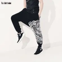 Новинка года, весенне-Летняя мужская одежда, модные повседневные штаны с большим шаговым швом, свободные штаны-шаровары, хип-хоп штаны, большие размеры, костюмы певицы