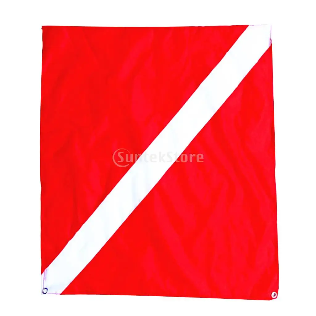 Buy Nylon Diver Down Boat Flag, Red and White Scuba