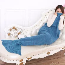 Tricoté canapé couverture Crochet Fait Main/Couverture Sirène Couverture reine princesse cadeau Lit Wrap Super Doux