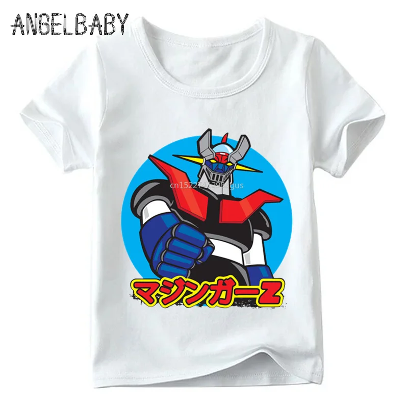 Футболка с японским комиксом Mazinger Z для маленьких мальчиков и девочек ретро