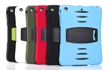 

30pcs/lot For iPad Air Heavy Duty Case Rugged Shockproof Hybrid 3-Layer Full Body Protective Cover Case Anti-slip Armor Defender