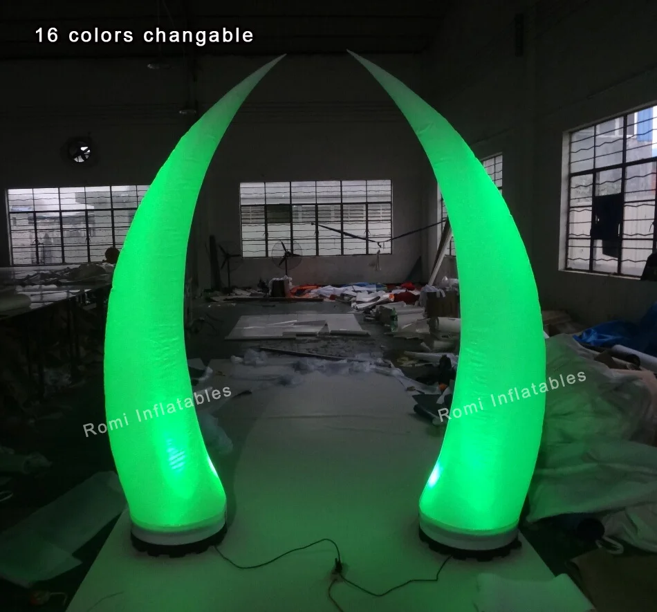 Декоративный светодиодный светильник ed надувной конус цвета слоновой кости для