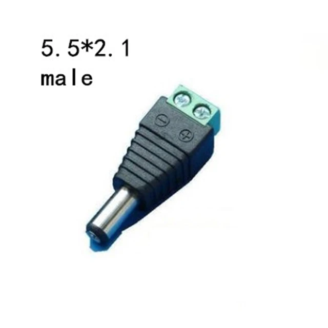 5 Stück Gleichstrom-Stecker, 12V, 12V, Steckdose, 2,1mm x 5,5mm, für  CCTV-Kameras 5050 3528, einfarbig, LED-Strp - AliExpress