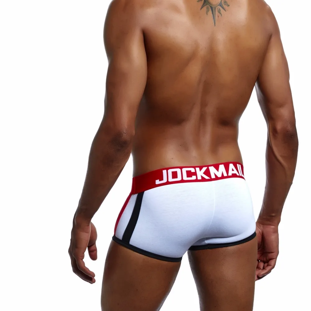 JOCKMAIL Марка 5 шт./лот повышения Мужское нижнее белье боксеры сексуальное спереди Push up чашки выпуклость гей белье увеличить мужские