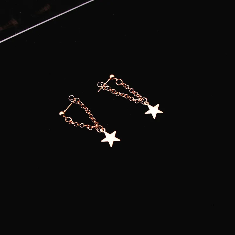 

Gold Color Star Stud Earrings for Women Earrings Tassel Earring Fashion Stars Long Earrings Young Girl Jewelry for 2019