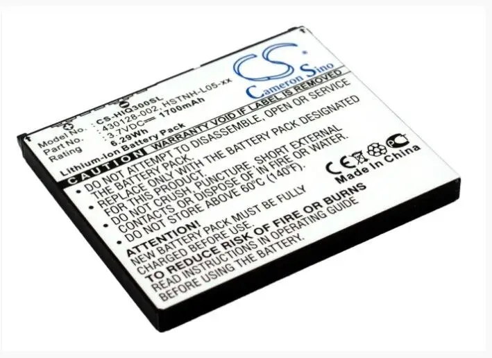 Кэмерон китайско 1700 мАч батарея для hp iPAQ 300 310 312 314 316 FA976AT FA977AA FB077AA FB078AA FB079AT 430128-002
