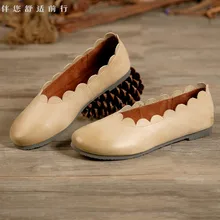 ; Новинка года; Лидер продаж; обувь ручной работы из натуральной кожи; художественная обувь в стиле ретро с закрытым носком; японский Сен; 3 цвета