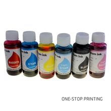 6 цветов чернила для Canon для Epson для samsung для hp и других брендов струйный принтер, 100 мл/бутылка многоразового использования BK/C/M/Y/LC/LM