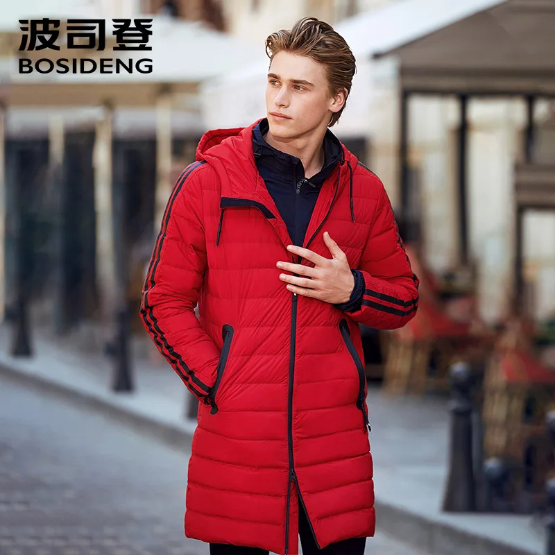 

BOSIDENG 90% duck down jacket long down coat for men winter sports outwear light parka high quality B70132003