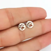 Jisensp 10 пар, новые носки для малышей модные серьги с милыми животными серьги-гвоздики «Медвежья Лапа» панда ладони Для женщин серьги Подарки для вечерние E093