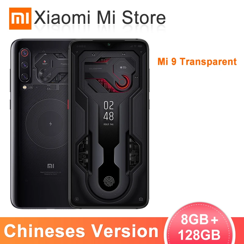 Оригинальный Xiaomi mi 9 прозрачный 8 ГБ ОЗУ 128 Гб ПЗУ мобильный телефон Snapdragon 855 6 39