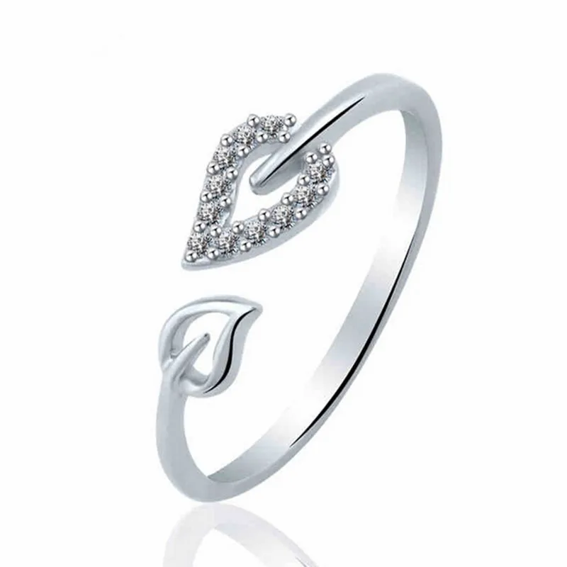 Модные кольца в форме сердца из сплава с изменяемым размером для унисекс, подарок на день Святого Валентина, ювелирные изделия