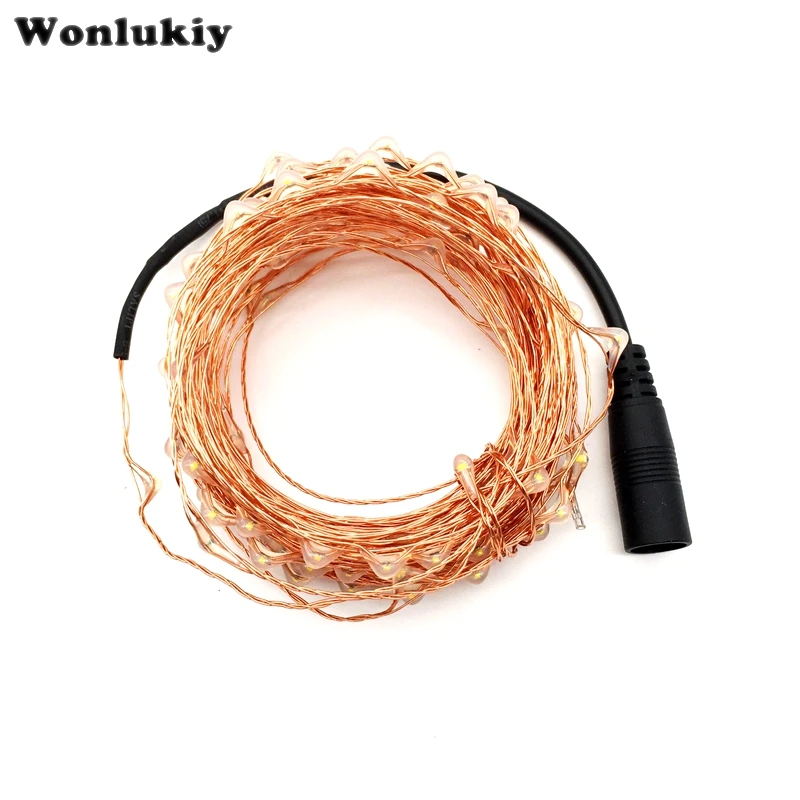 

DC12V 10M 20M 30M LED Silver Copper Wire String Light Christmas Garland Fairy Starry Lights For Holiday Wedding Party Decoration