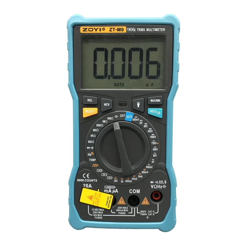 ZOYI ZT-M0 ZT-M1 True-RMS Digital Multimeter Auto/Manual 6000 Counts With Analog Bar Graph AC/DC Voltage Ammeter Current Ohm T