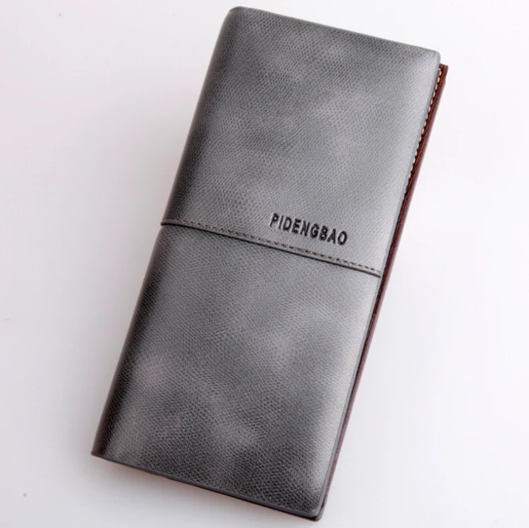 

Fashion Men Wallets Large Wallet Vertical Style 3 Colors Wallet Quality Patent Leather Soft Card Holder Purse Free Shipping 057