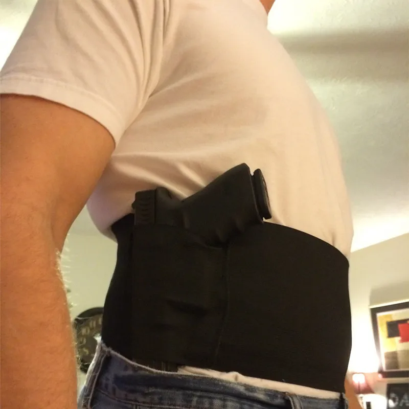 

Concealed Carry Belly Band Gun Pistol Holster + 2 Mag Pouches Tactical Belt Waist For Glock / Colt 1911 / P226 / M9 M92