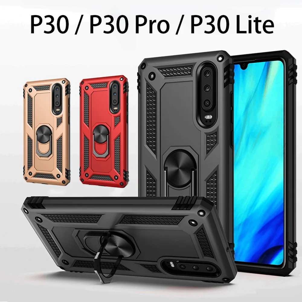 Защитный чехол для Huawei P30 Lite Pro легкий Чехол телефона с кольцом-держателем