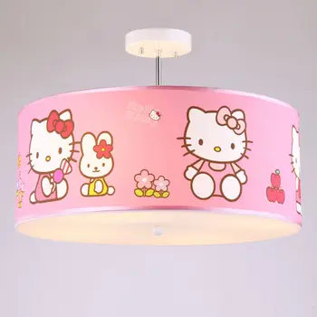 

OOVOV Cartoon Pink Fabric Girl's Room Ceiling Lamp Cute Baby Room Ceiling Light Bedroom Ceiling Lights