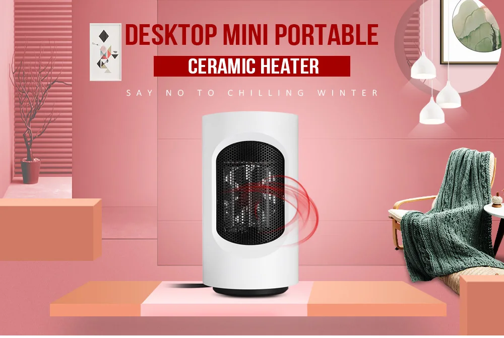 Настольный Мини Портативный Керамический нагреватель согревающий для домашнего офиса 600 Вт