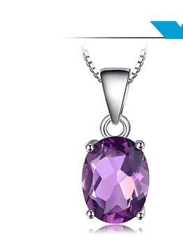 JewelryPalace классический овальный 1.4ct натуральный Фиолетовый аметист камень серьги гвоздики для женщин 925 пробы серебро ювелирные украшения